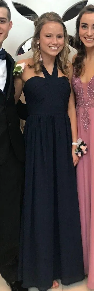 Camille La Vie Navy Formal Dress - Image 3
