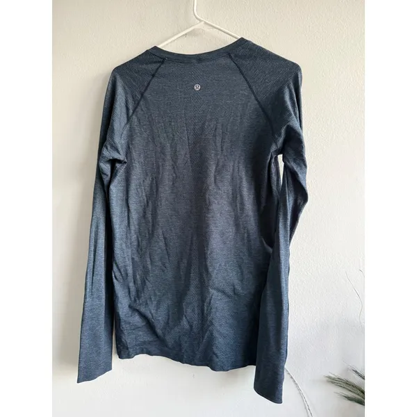 Lululemon Swiftly Tech Long Sleeve 2.0 Shirt Size 10 Heathered Blue Gray Workout - Image 2