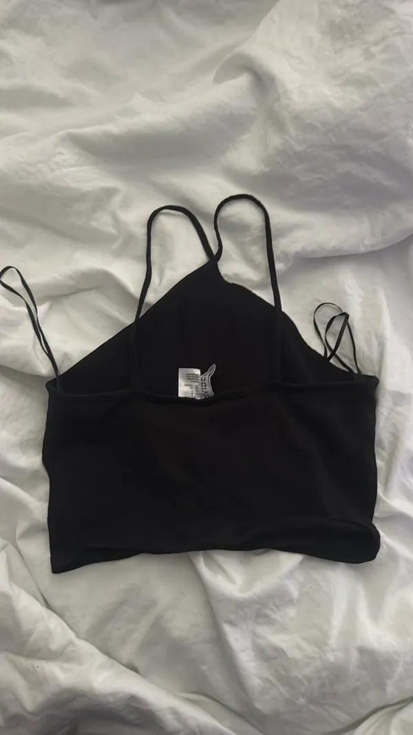 H&M Black Top Crop Divided black - Image 2