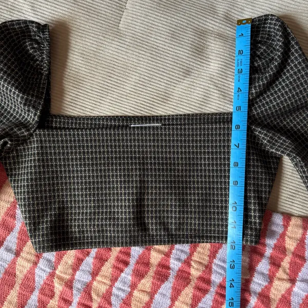 Reformation Laude Knit Long Sleeve Square Neck Crop Top XS - Image 14
