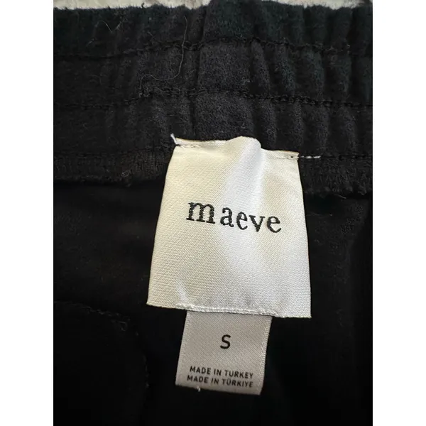 Maeve Anthropologie Knitted Straight leg black/white stripe pants size small - Image 11