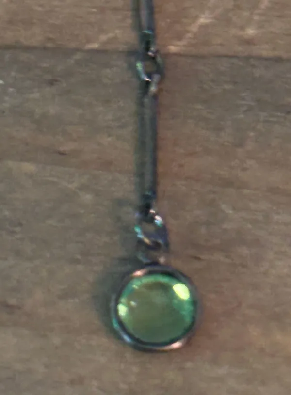 Silver Tone Rhinestone Y Necklace - Image 4