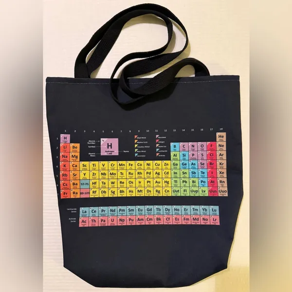 Periodic Table Black Science Tote Bag - Image 3