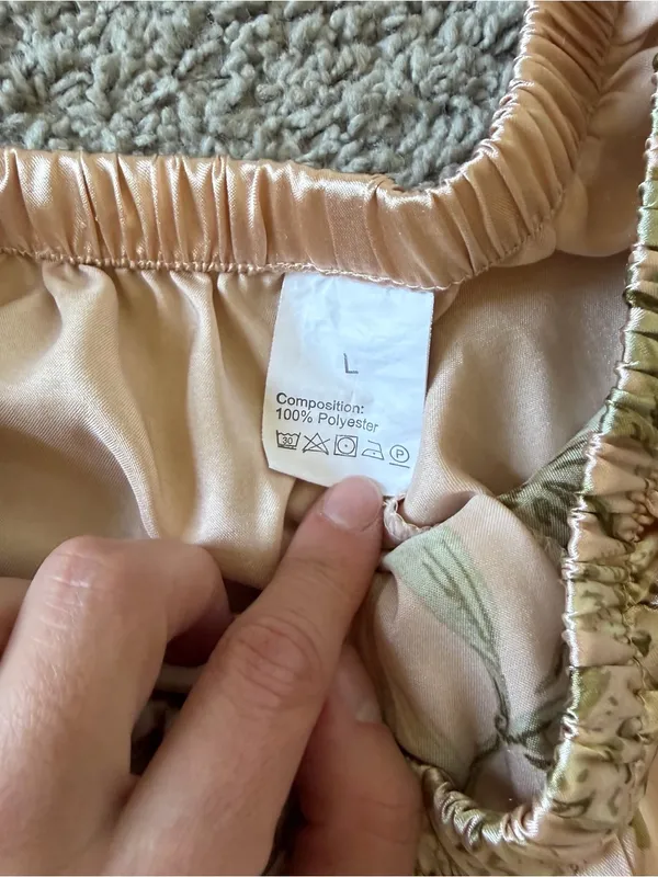 Blush Pink Floral Pajama Bottoms Size Large - Image 6