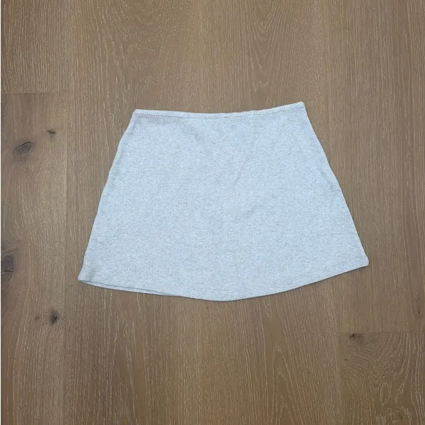 Kookai Knit Mini Skirt Size US4 Oatmeal Beige - Image 2