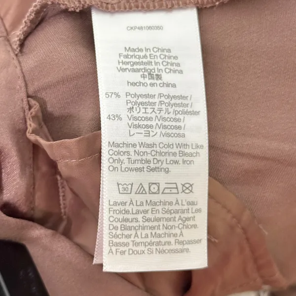 NWT Madewell The Harlow Wide Leg Pant in Satin Iced Mocha Brown Pink Size 00 - Image 14