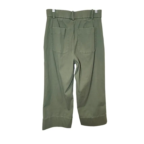 SPANX Stretch Twill‎ Cropped Wide Leg Pant Green Size Medium - Image 4