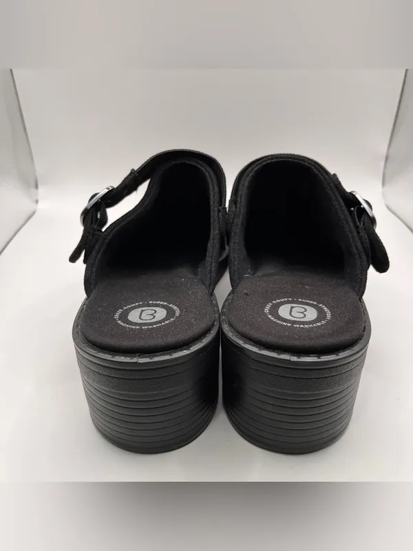 BZEES Open Book Women's Mules black size 10M slip on comfort - Image 6