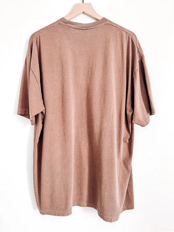 Comfort Colors Brown Teddy Bear Starbucks Graphic Cotton Shirt 2XL - Image 5