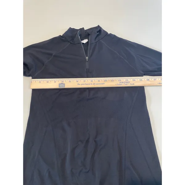 Athleta Lightweight Quarter Zip Activewear Top Size S Black - Image 3