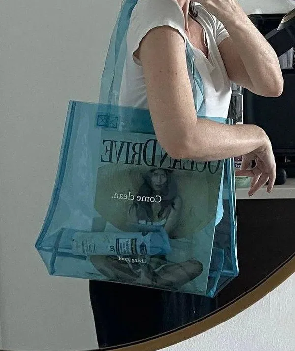 New! Clear Tote bag Blue - Image 3