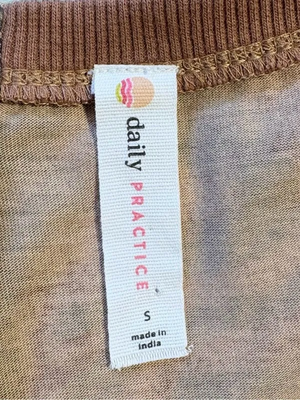💥Anthropologie Daily Practice Tiger Zebra Ruffle Hem Tunic Mini Dress Sz S🧡 - Image 9