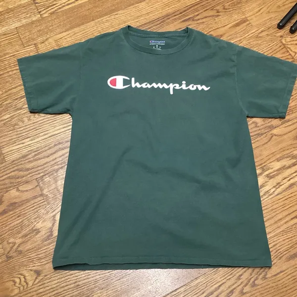 Champion short sleeve T-shirt Dark army green Unisex Medium - Image 4