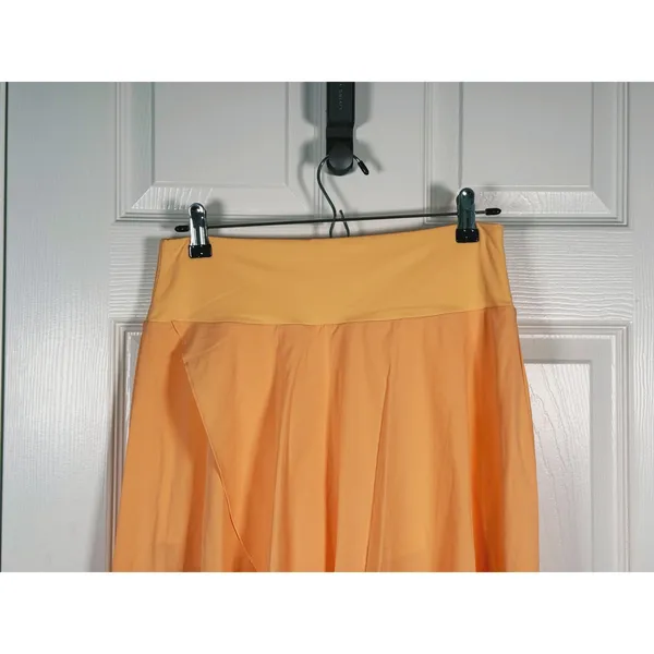 Halara Breezeful High Low Ruffle Maxi Skirt Size Medium Peach Orange Asymmetric - Image 5