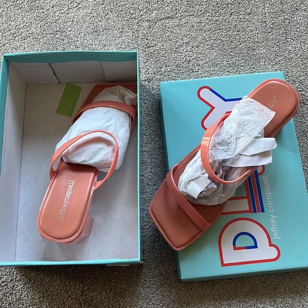 NIB JEFFREY CAMPBELL Jamm-3 Jelly Slide Sandal In Pink - Image 9