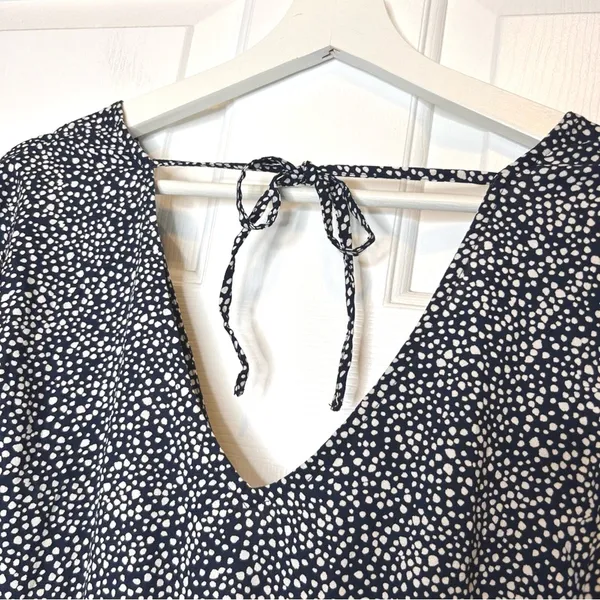 ROXY Blind‎ Dreams Dress Long Sleeve V Neck Floral Mini Flared Sleeve Small - Image 5
