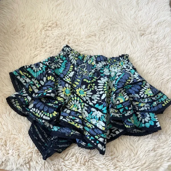 Aerie Rock 'n' Ruffle Skort in Blue Black Purple Multi Size XSmall NWT - Image 4