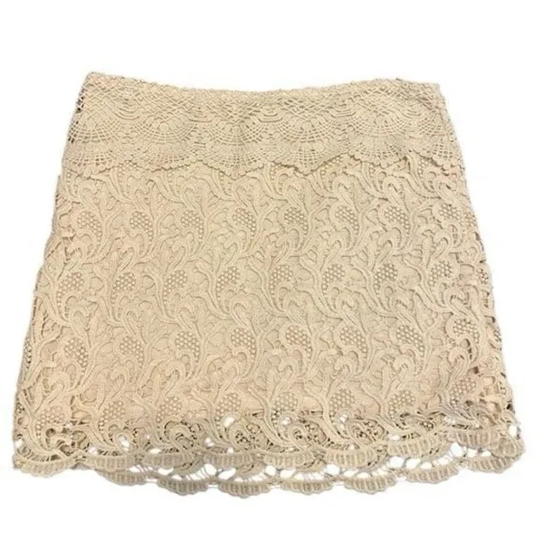 ✨Pins and Needles crochet pencil Sz small skirt cream✨ - Image 2