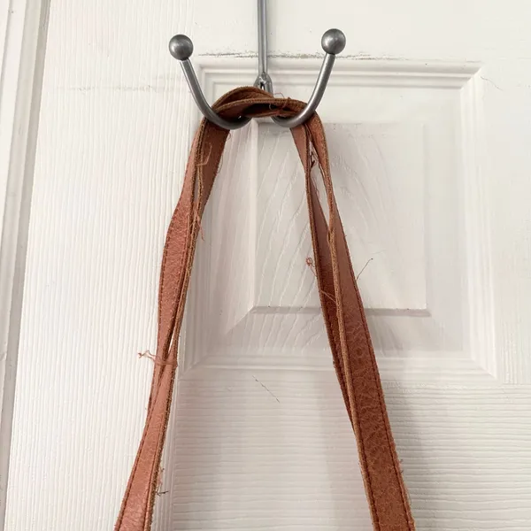 The Sak Tan Leather Patchwork Fabric Embellished Boho Top Zip Shoulder Tote Bag - Image 7