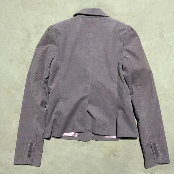 Vintage Juicy Couture Jeans Purple Corduroy Blazer Pink Lining M 90s Y2K Preppy - Image 7