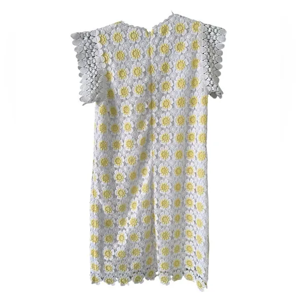J.Crew Short-sleeve dress in floral crochet 2 - Image 2