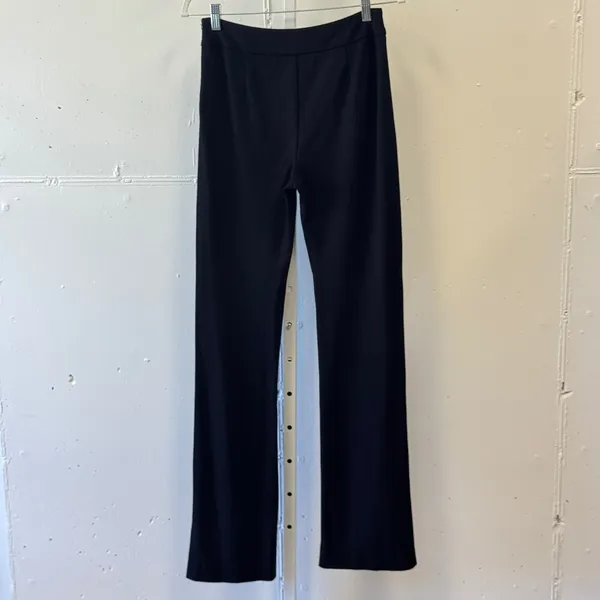 Kobi Halperin Black Ponte Flare Leg Side Zip Dress Pants Size 6 Full Length - Image 3