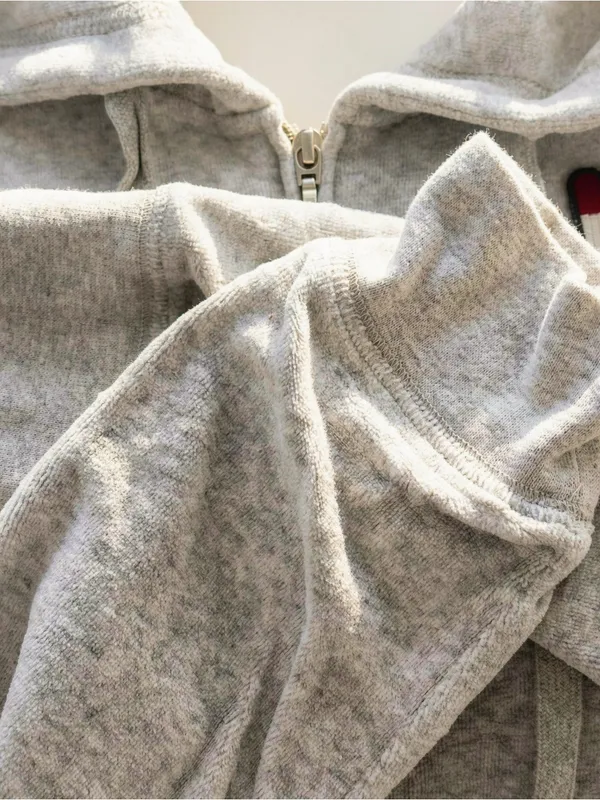 Y2K 2000s style Juicy Couture gray zip up jacket with red hand graphic - Image 5