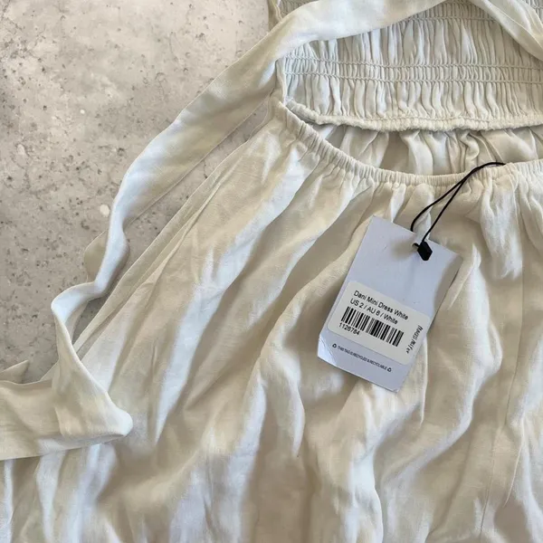 princess polly white mini flowy boho dress - Image 4