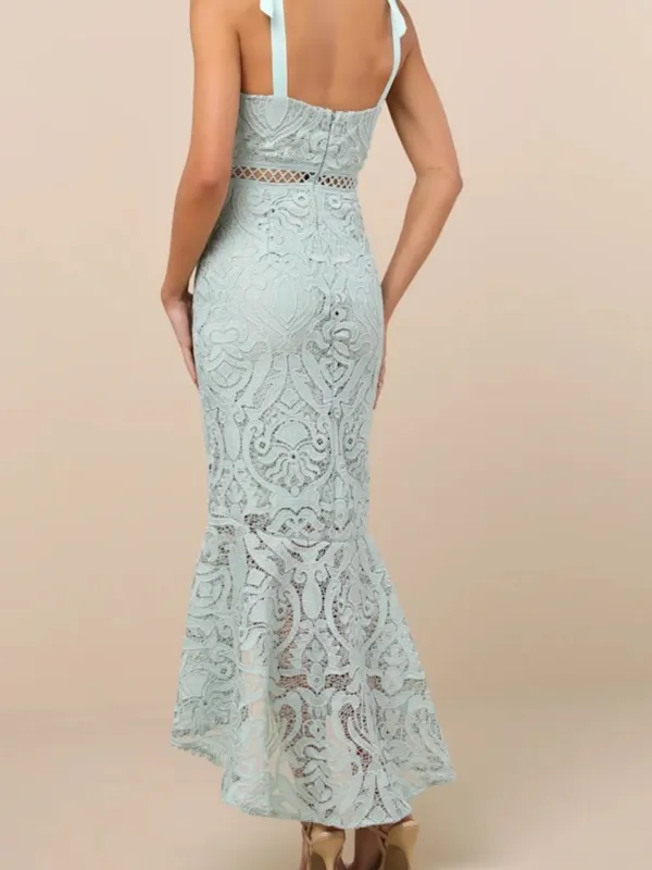 LULU's Bridal Chic Modern Sexy Minimalist Sweetheart Neckline Mermaid Trumpet Mi - Image 6