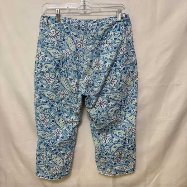 Lilly Pulitzer Vintage Ocean Print Capri Pants Size‎ 10 - Image 7