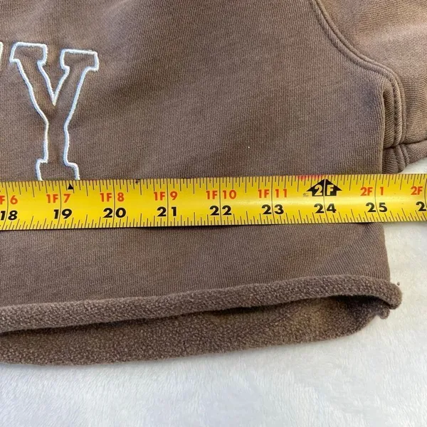 Vitality Brown Acid Wash Crop Sweater Small Women - Image 5