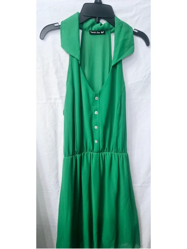 Double Zero Green Mini Dress Size 4 - Image 3