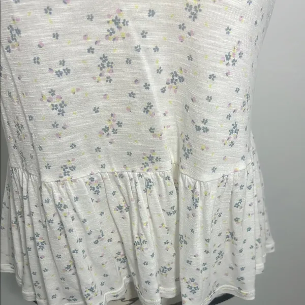 Lucky Brand Floral Sleeveless Peplum Top - Image 3