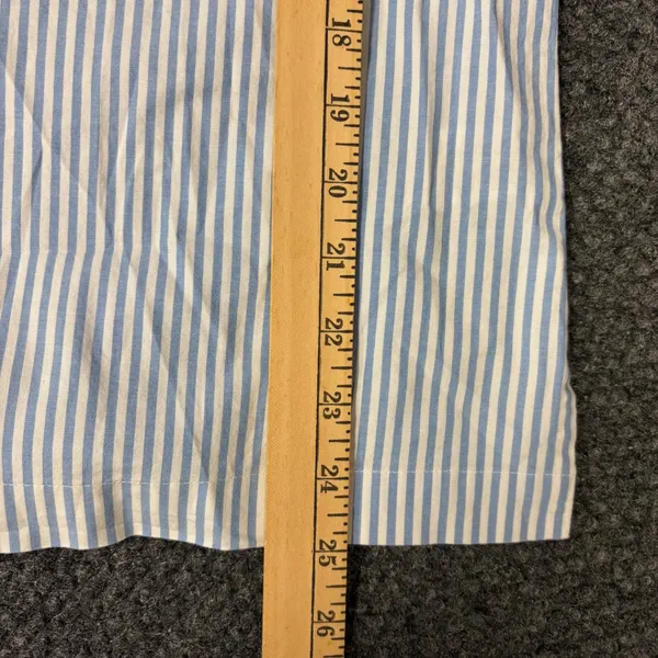 Vineyard Vines Blue White Striped Pink Embroidered Tunic Blouse Small Tie Sleeve - Image 5