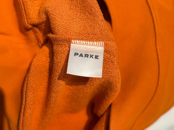 Parke Back to School Varsity Mockneck – Amber & White – L/XL – NWT - Image 4