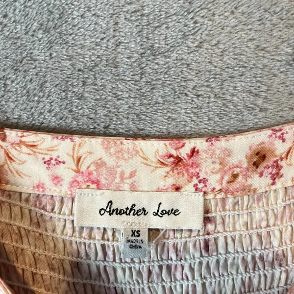 Anthropologie Another Love Pink Floral Smocked Puff Sleeve Dress Cottagecore New - Image 7