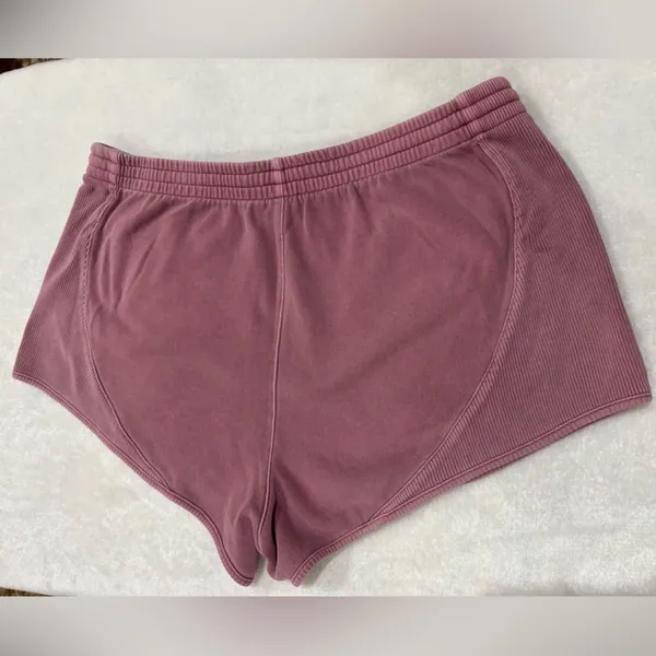 PINK Victoria's Secret Sweatshort Acid Wash Mauve Athletic Shorts‎ Size XL - Image 5