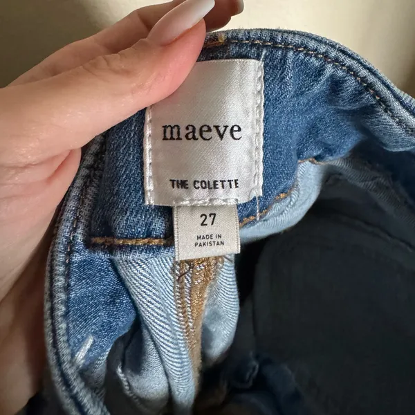 Maeve Colette Cropped High Rise Wide Leg Jeans Sz‎ 27 Marine Korat Wash - Image 7