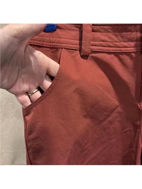 Everyday Women's Cargo Shorts in Rust Brown Size 6 - Image 10