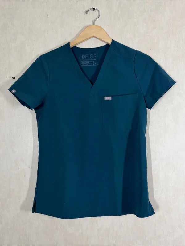 Figs Set 2 Pieces Catarina Scrub Top XS & Zamora Jogger Pants XSP Caribbean Blue - Image 7
