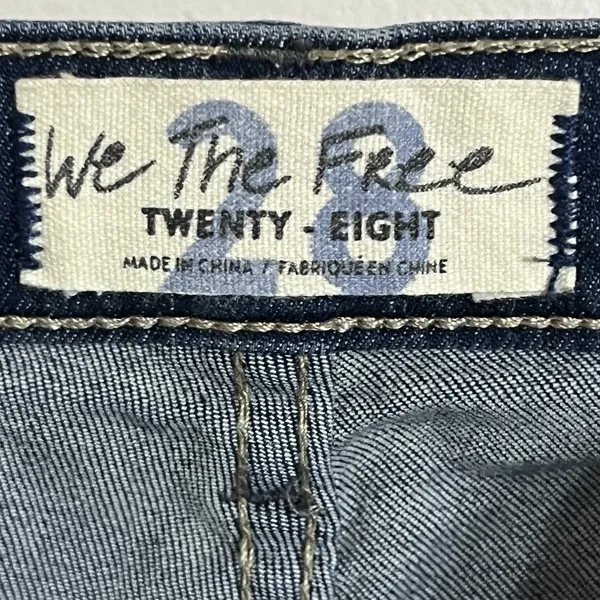 We The Free Women's Distressed Skinny Jeans Raw‎ Fringe Hem Size 28 Ankle Length - Image 10