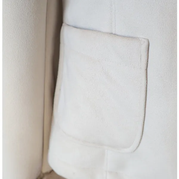 Ann Taylor Beige Shearling Faux Zip Up Jacket Classic Minimalist XS Petite NWT - Image 3