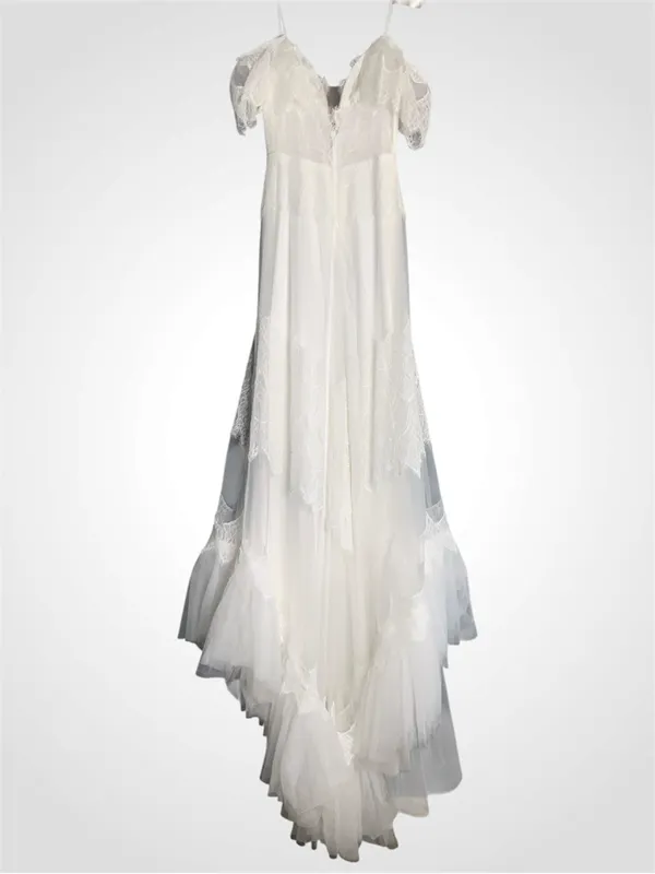 Sorayan Romantic White Lace Off-Shoulder Bridal Gown Medium - NWT - Image 2