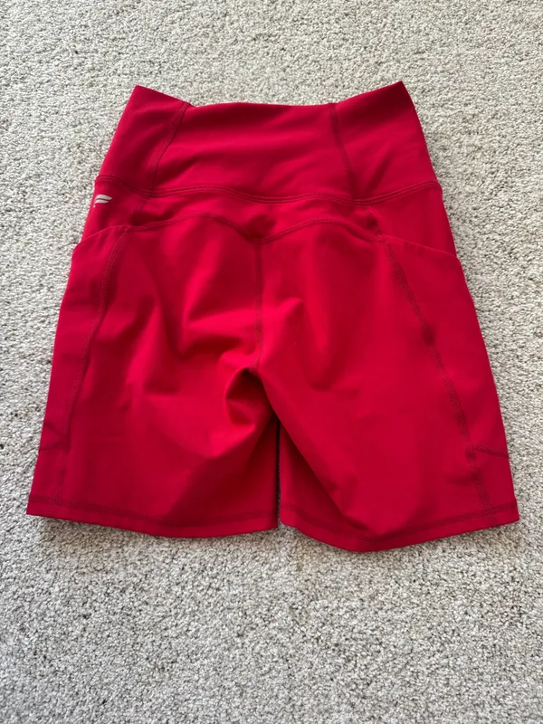 Red Fabletics biker shorts  - Image 2