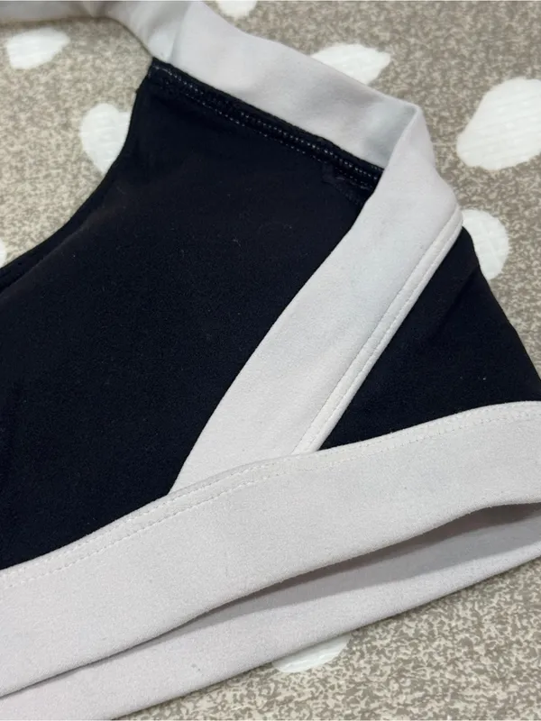 Vitality Cloud II Mini Halter sports Bra Midnight Contrast embroidered logo top - Image 9