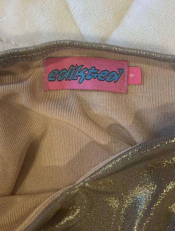 Edikted Gold Tube Top - Image 3