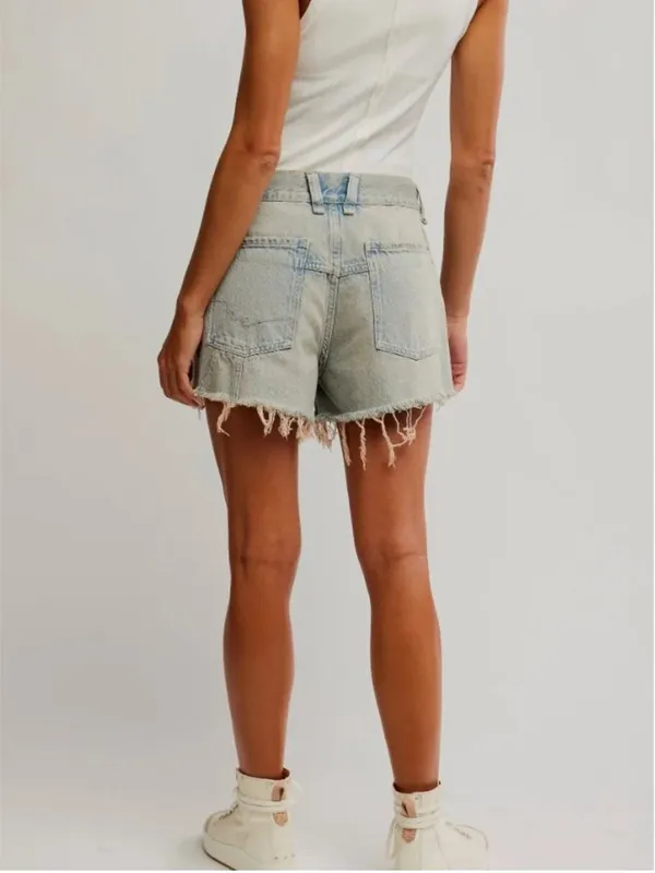 FREE PEOPLE NWOT We The Free Now Or Never Denim Shorts / Well Worn - Image 3