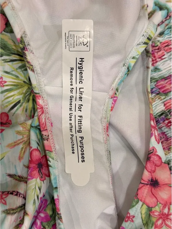 Decree Island Escape Floral Smocked Open One Piece Swimsuit Plus Size XXL - Image 8