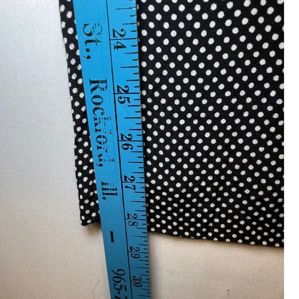 Maeve Anthropologie Polka Dot Wide Leg Pants Black White High Rise‎ Size 10 - Image 6