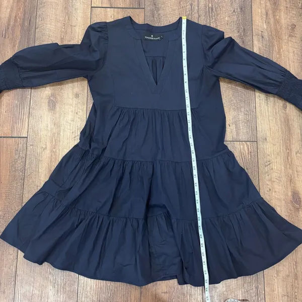 Tuckernuck Pomander Place Navy Blue Cotton Poplin Kenzo Mini Dress Sz Small $98 - Image 10
